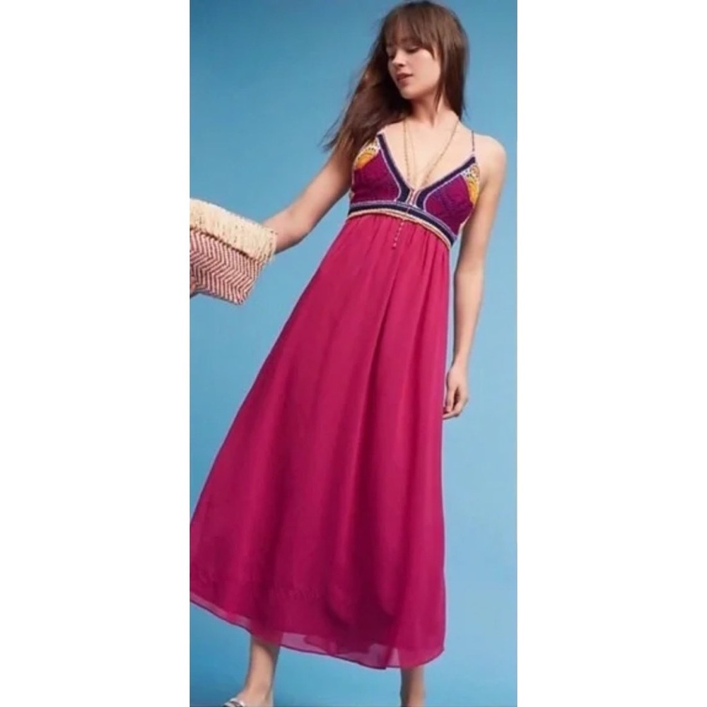 Maeve Crochet Bodice Maxi Dress Size M